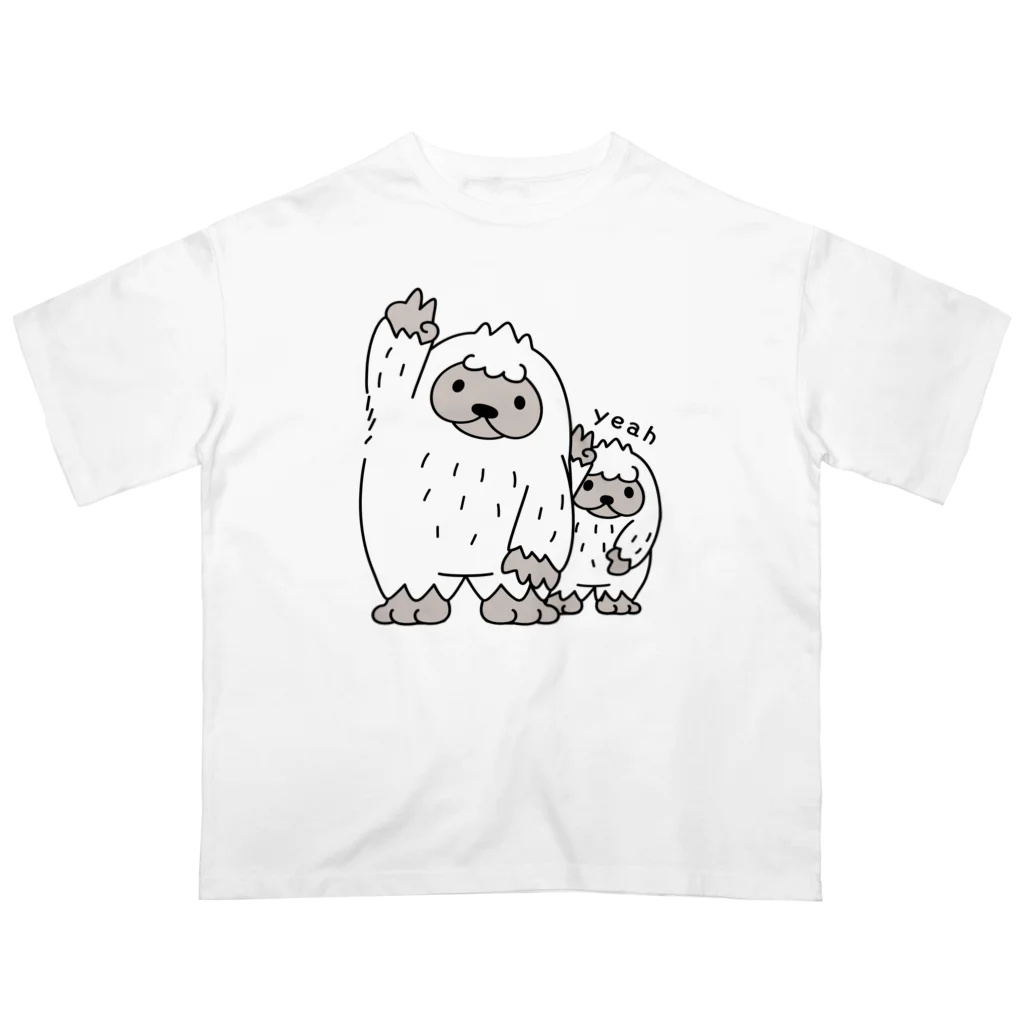 イラスト MONYAAT のイエティのイエ～イ　とうちゃんがちょっとじゃま オーバーサイズTシャツ