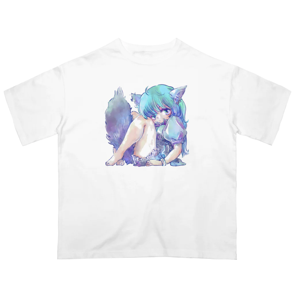 ROBOのけもみみ&けもしっぽっ子 オーバーサイズTシャツ