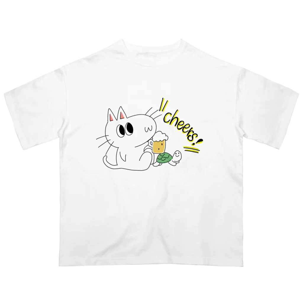 アランさんドロンさんの乾杯アランさん オーバーサイズTシャツ