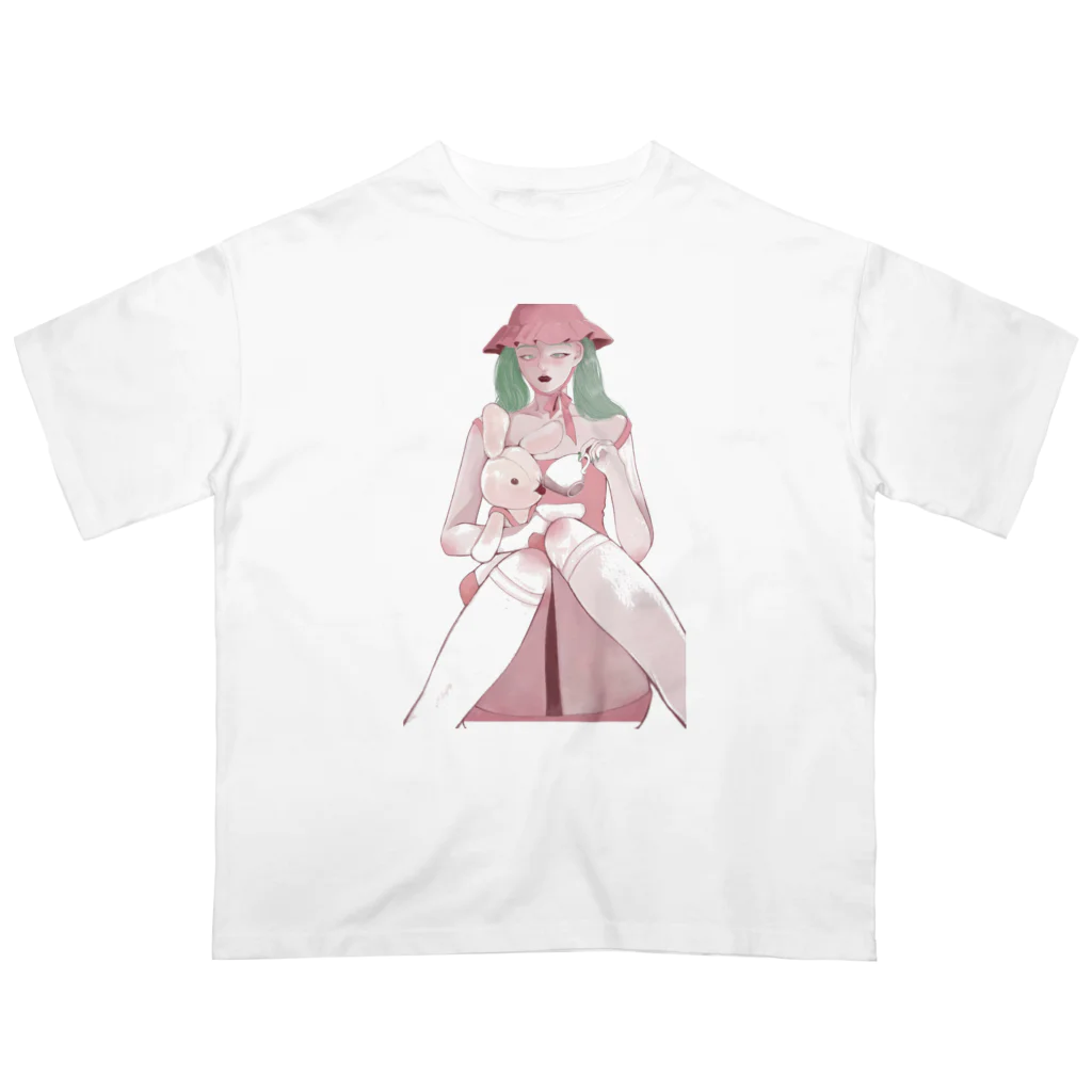 _mielpapillon_のお茶会 オーバーサイズTシャツ