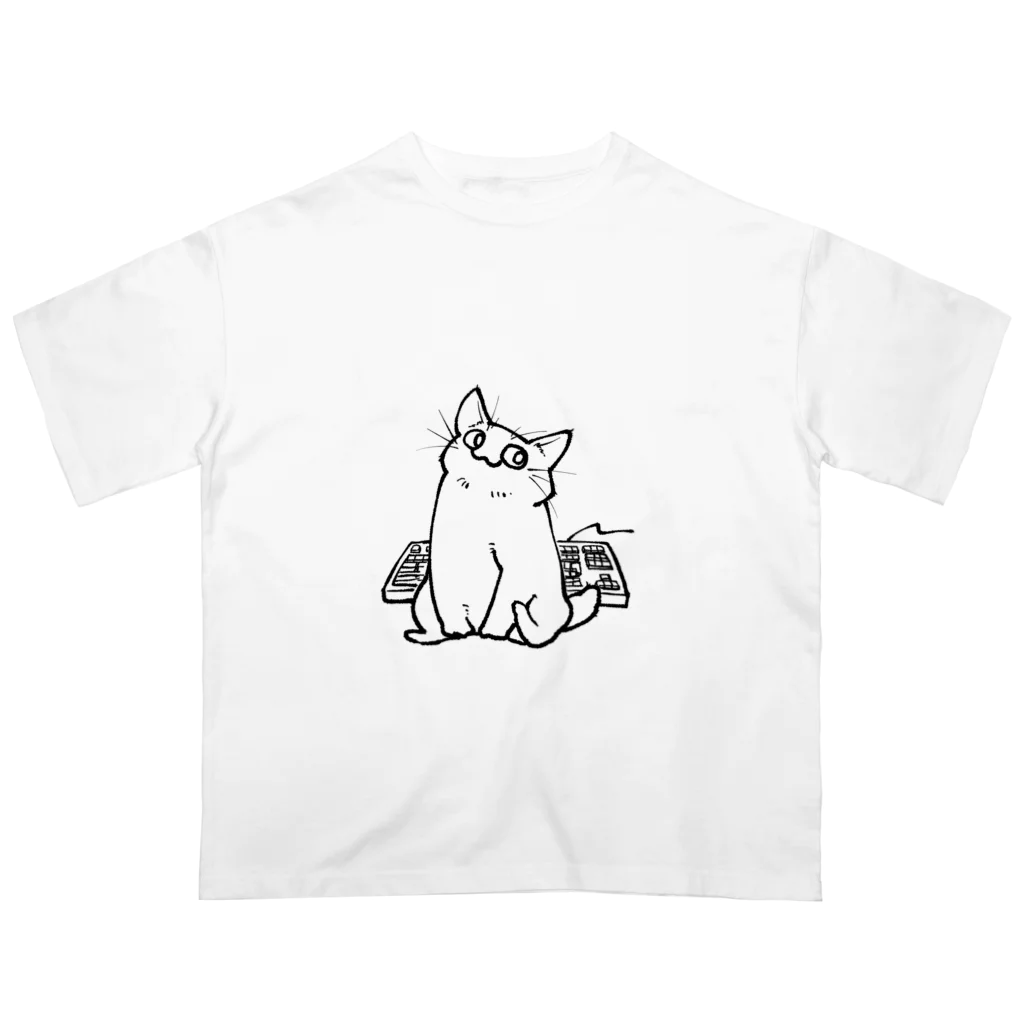 すごくふといあしのきーぼねこ オーバーサイズTシャツ