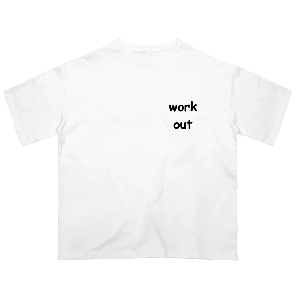 @workout_widaiboの『チンニングポニーテール』バックプリント オーバーサイズTシャツ