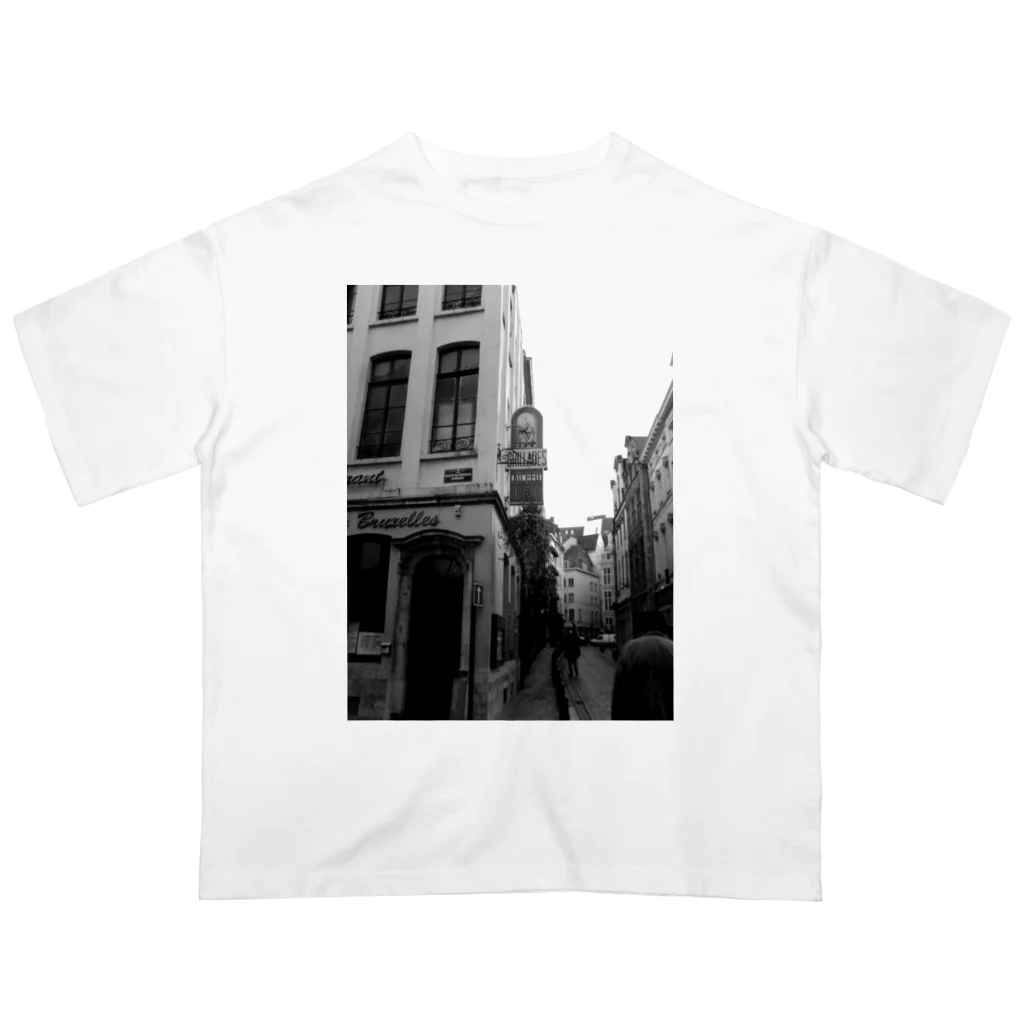 青猫亭の街角フォト  Bruxelles Oversized T-Shirt