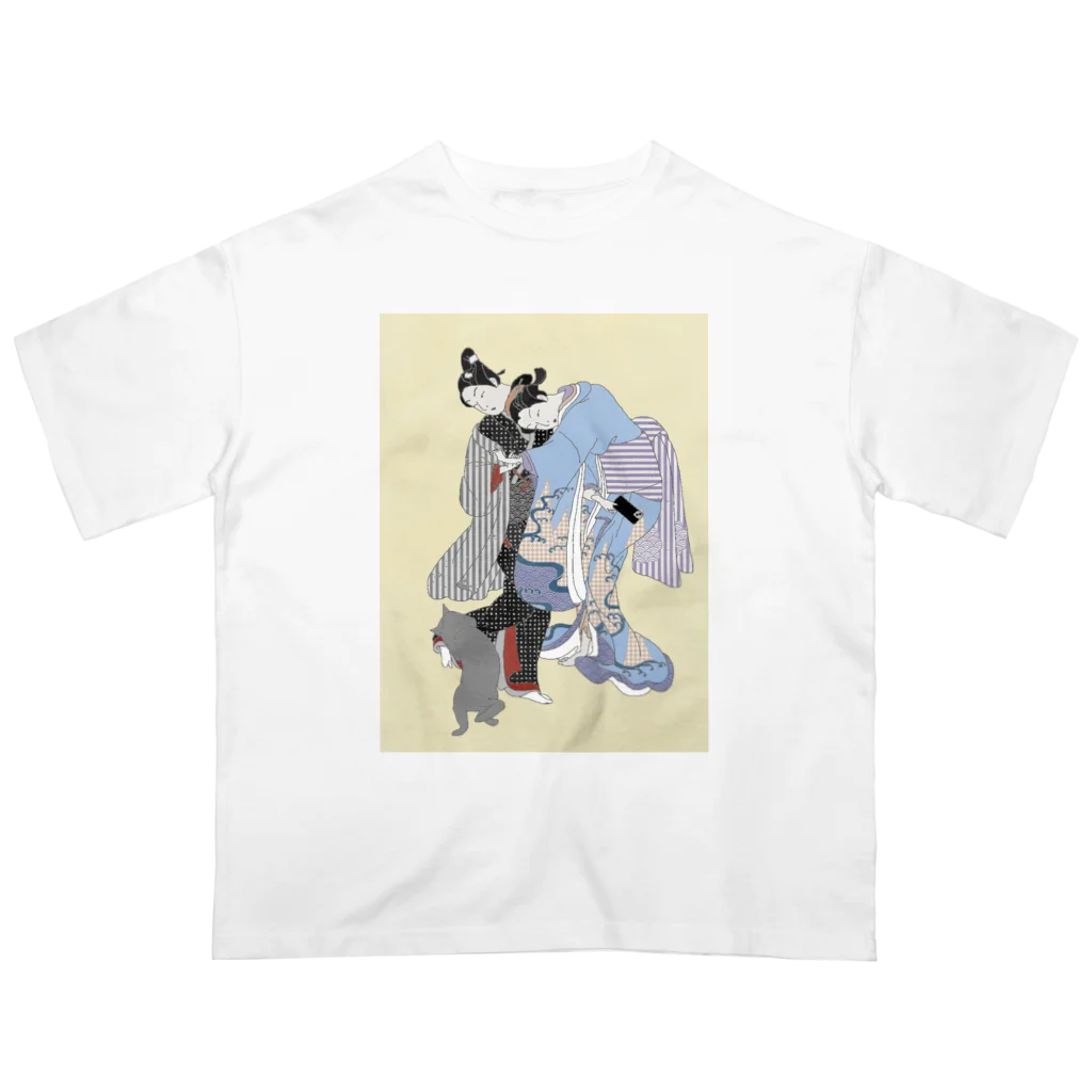 keeeeeep smilingの参戦する猫 （ LINEをめぐる戦い） Oversized T-Shirt