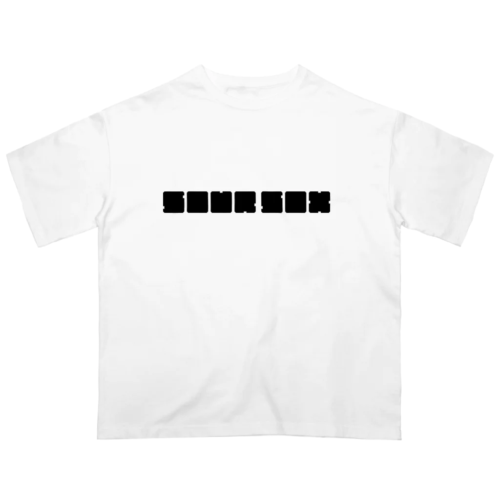 ぴょんテクショップのSOURSOX OFFICIAL BK txt オーバーサイズTシャツ