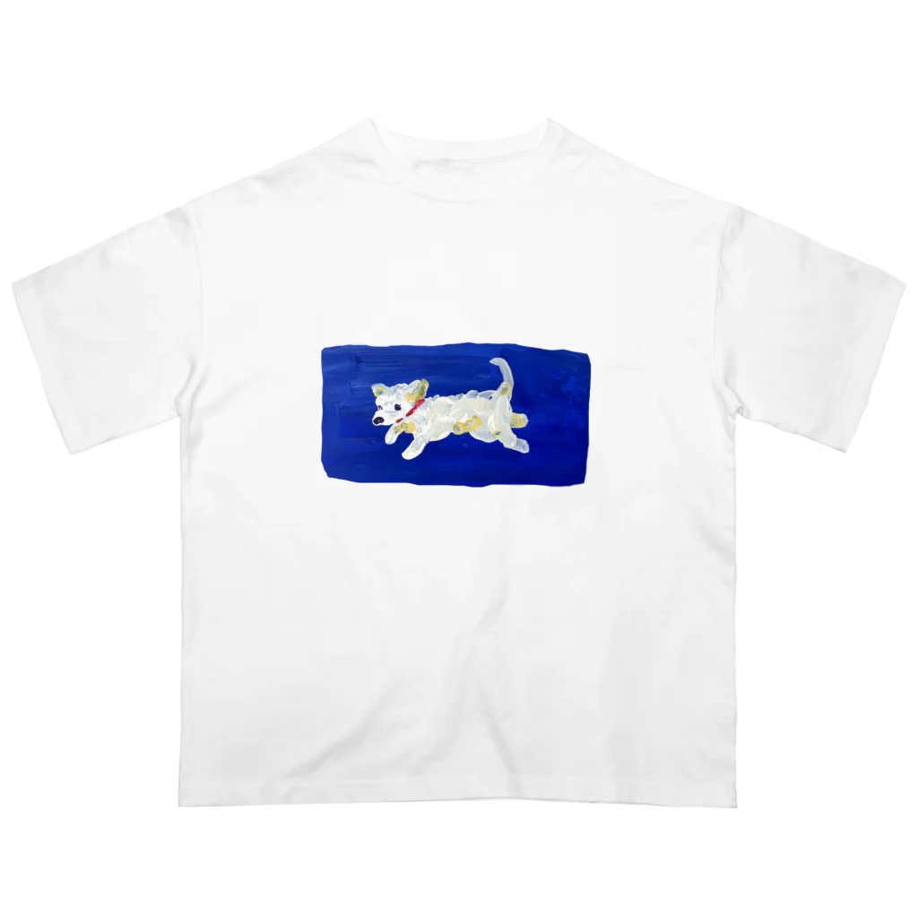 ﾃﾞﾗｳｪｱの絵の具の愛犬 オーバーサイズTシャツ
