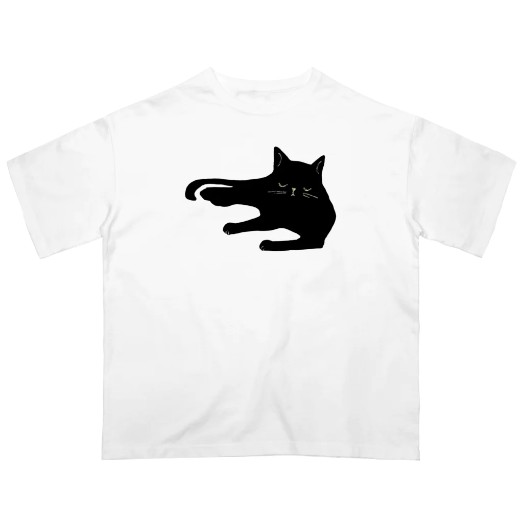 たろくろのうたたねくろねこ オーバーサイズTシャツ