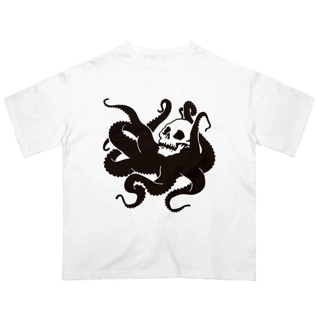 #眠れる怖い話のシンプル眠蛸 オーバーサイズTシャツ