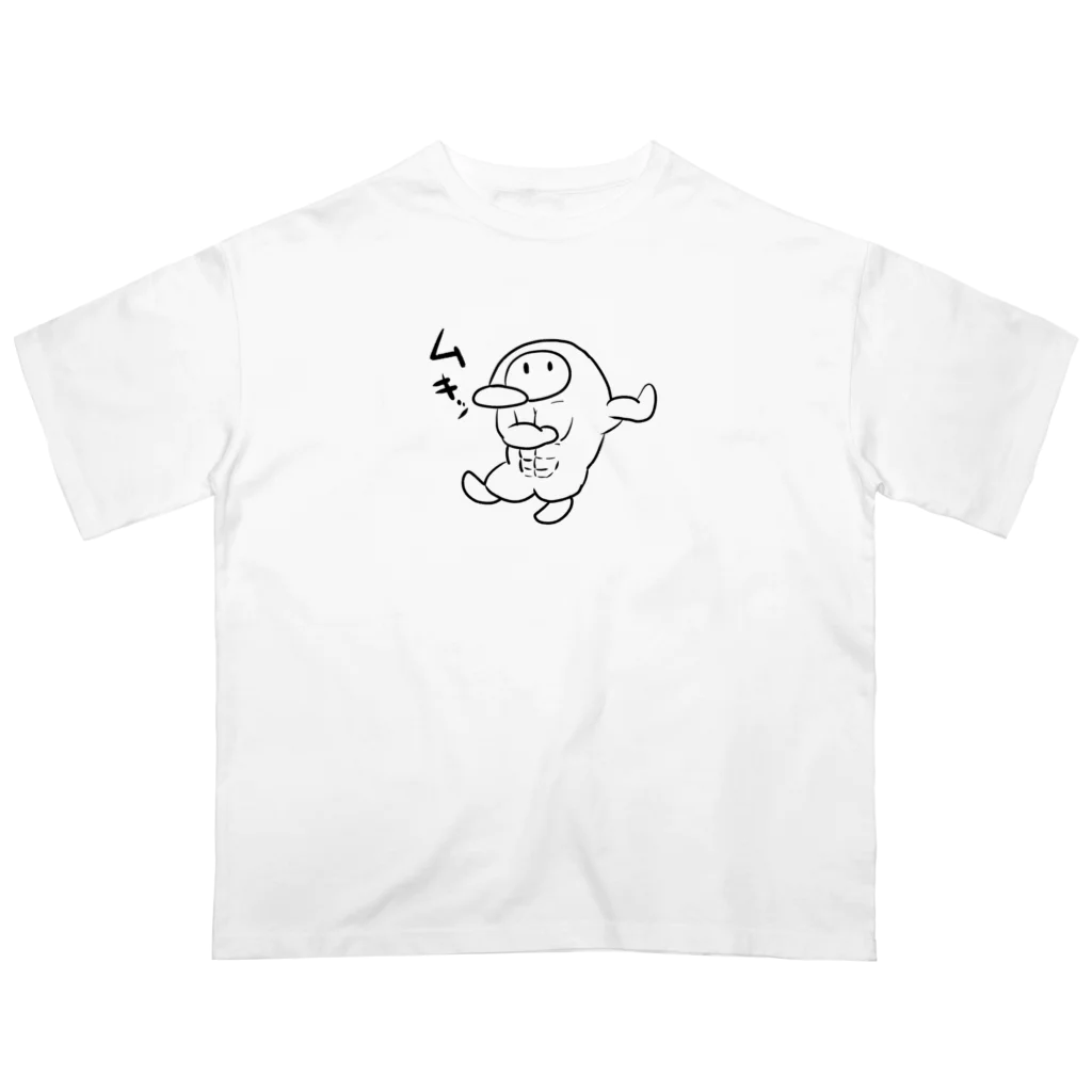 かもぺんのお店のムキムキかもぺん オーバーサイズTシャツ