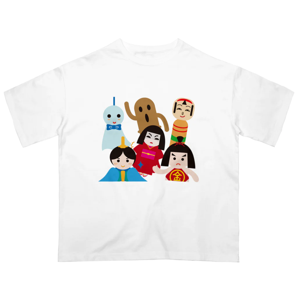 フォーヴァの日本の人形ALL－hina doll and dolls of the world－お雛はんと世界の人形たち－ オーバーサイズTシャツ