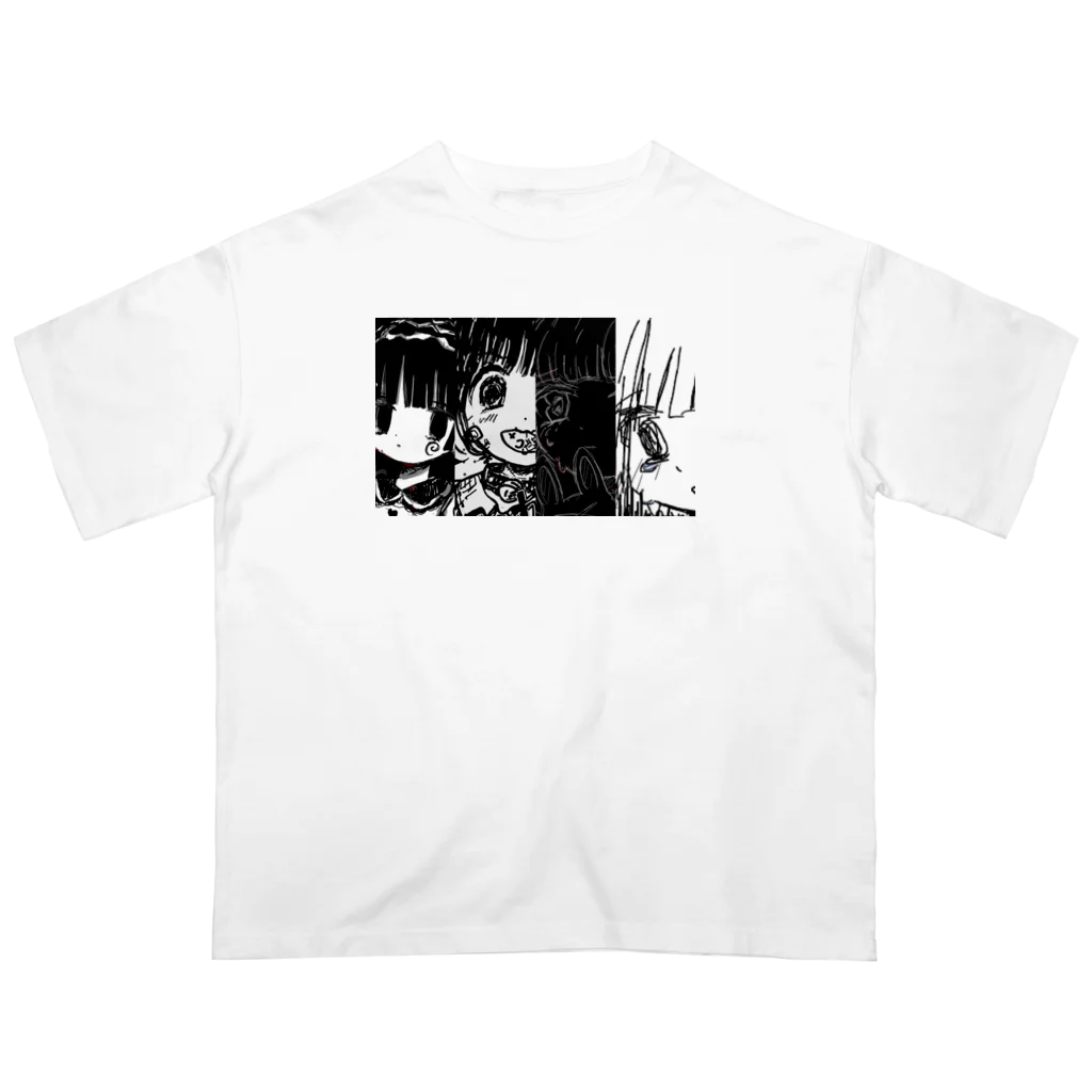 塩林檎の🖤🤍 ×2 Oversized T-Shirt
