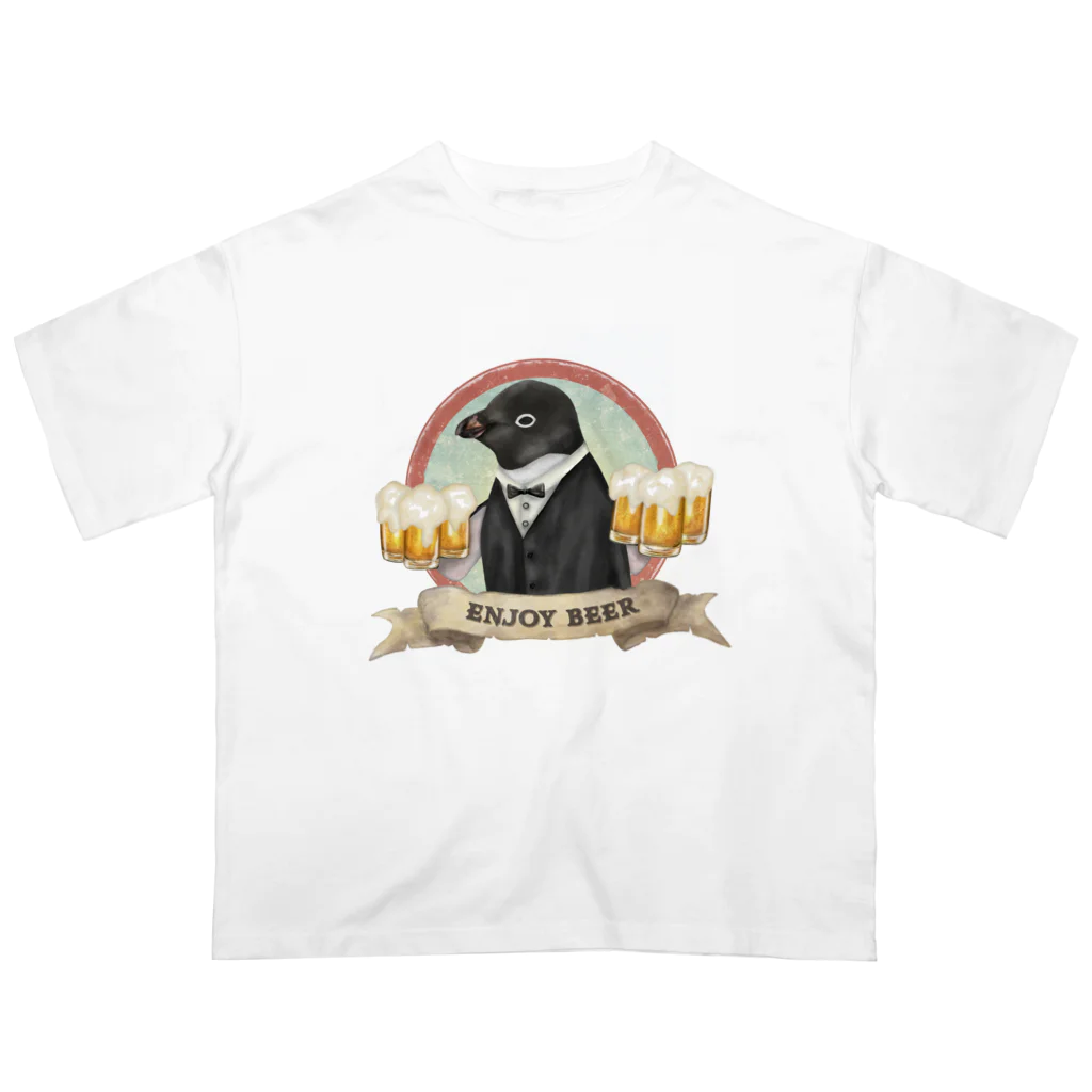 Icchy ぺものづくりのビールぺんぎん Oversized T-Shirt