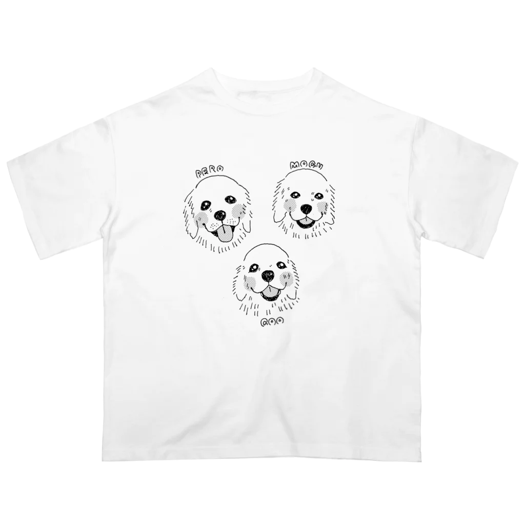 ペロちゃんファミリーのペロファミリー オーバーサイズTシャツ