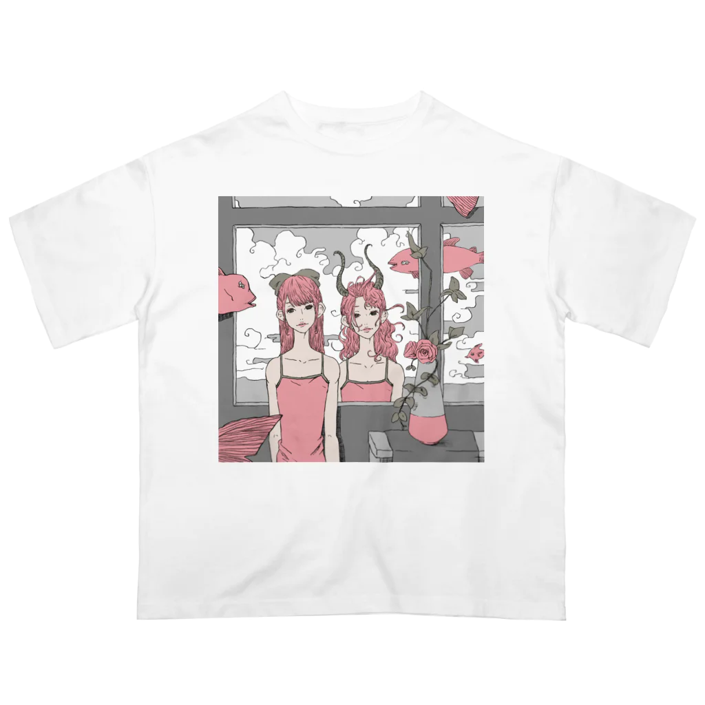 9 10 9（ qu / ten / qu ）のtwin Oversized T-Shirt