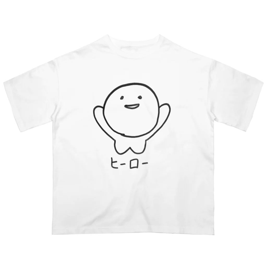 音楽とゆるキャラのヒーロー オーバーサイズTシャツ