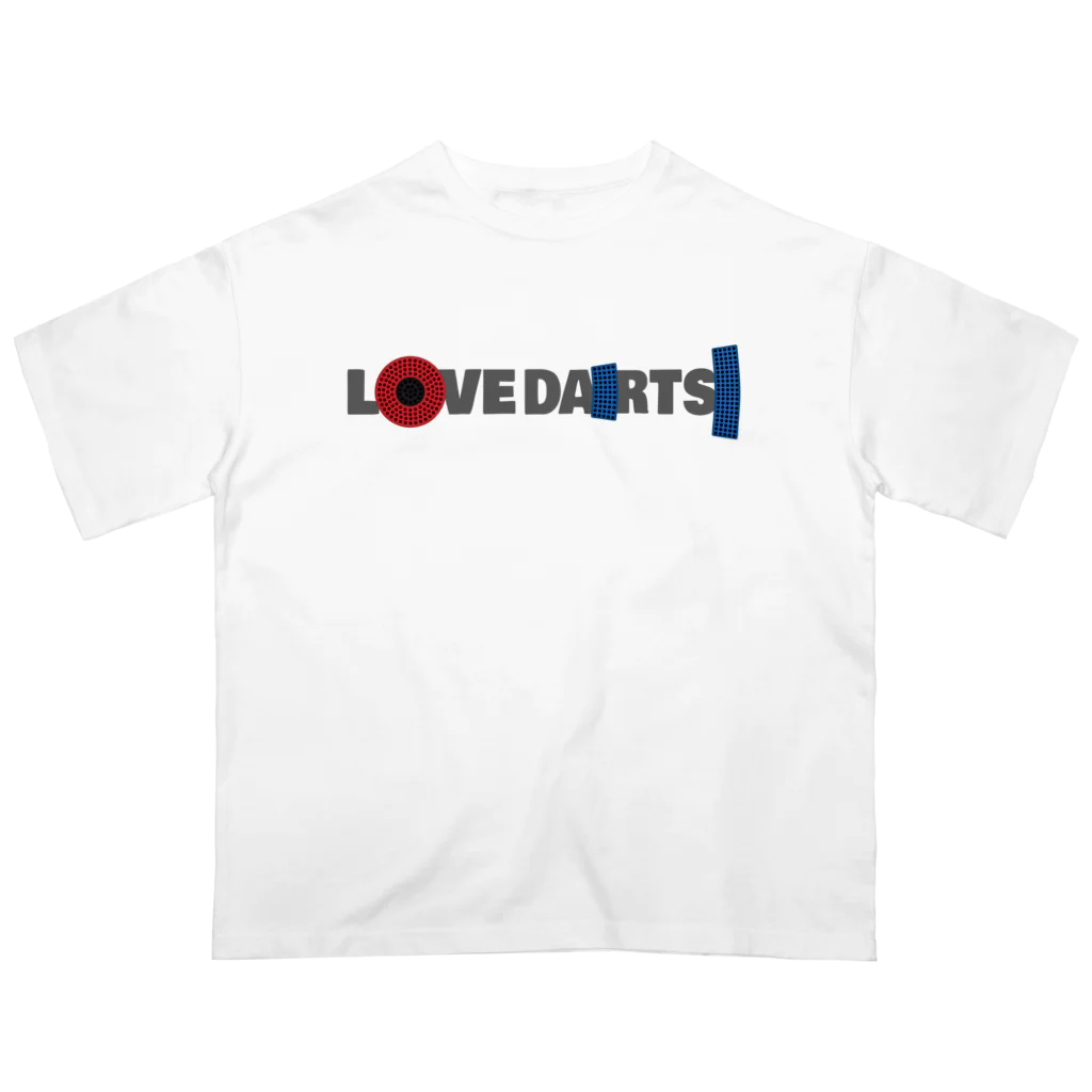 036（オサム）@南阿佐ヶ谷麻雀部の【ダーツ】LOVE DARTS（ボード） オーバーサイズTシャツ