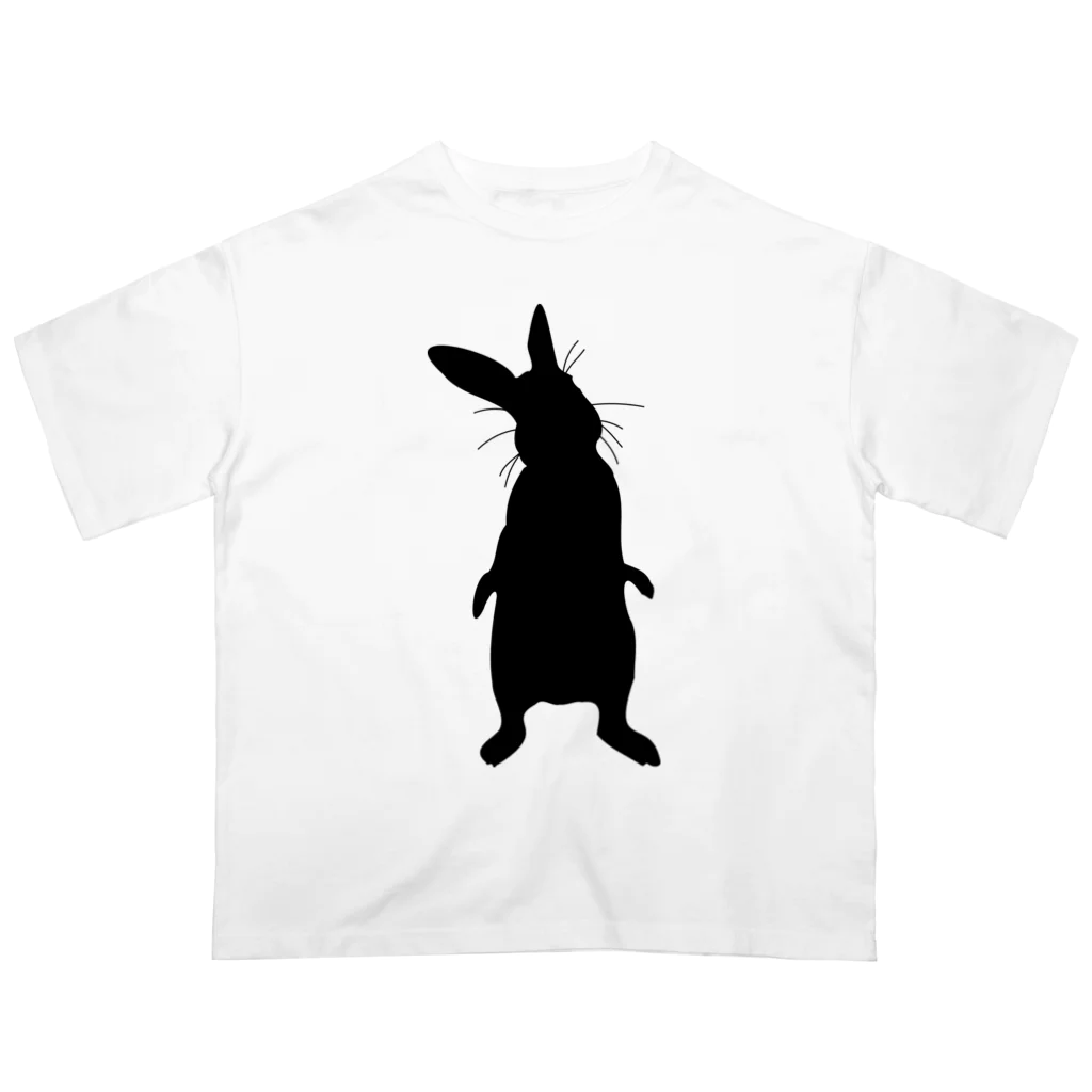 AngelRabbitsの立ち尽くすうさぎ オーバーサイズTシャツ