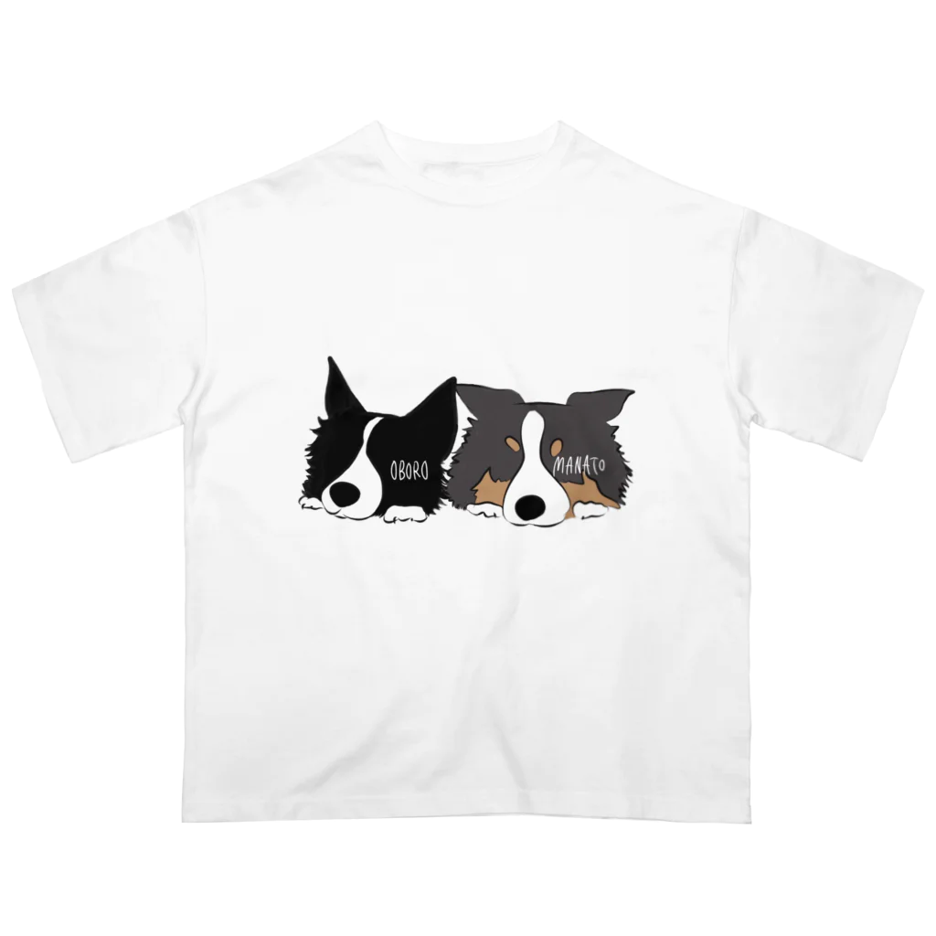 🌼🦊ボーダーコリーおぼまな屋🦝🍋の背景透過verボーダーコリーおぼまなグッツ オーバーサイズTシャツ