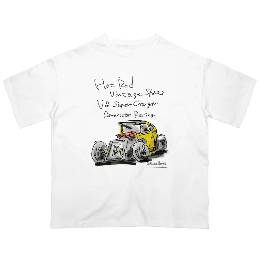 スタジオばんやのホットロッド　アメリカンスポーツ Oversized T-Shirt