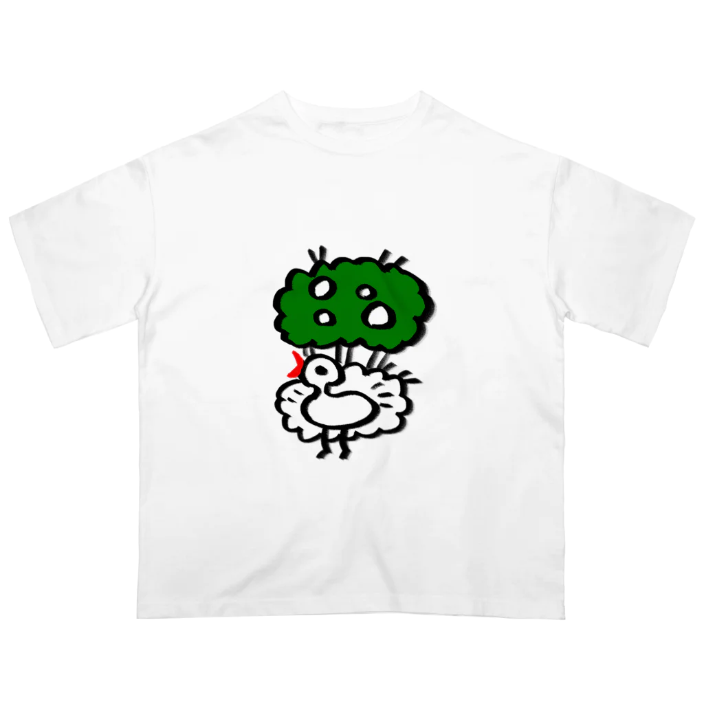 おこがまし屋のゆるい麻雀 1索 オーバーサイズTシャツ