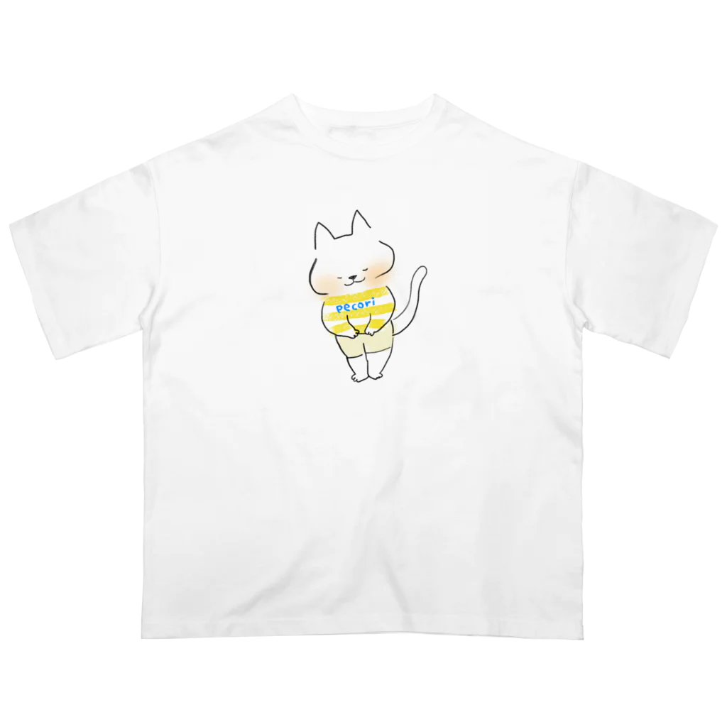 taiyakikoのぺこりねこ オーバーサイズTシャツ