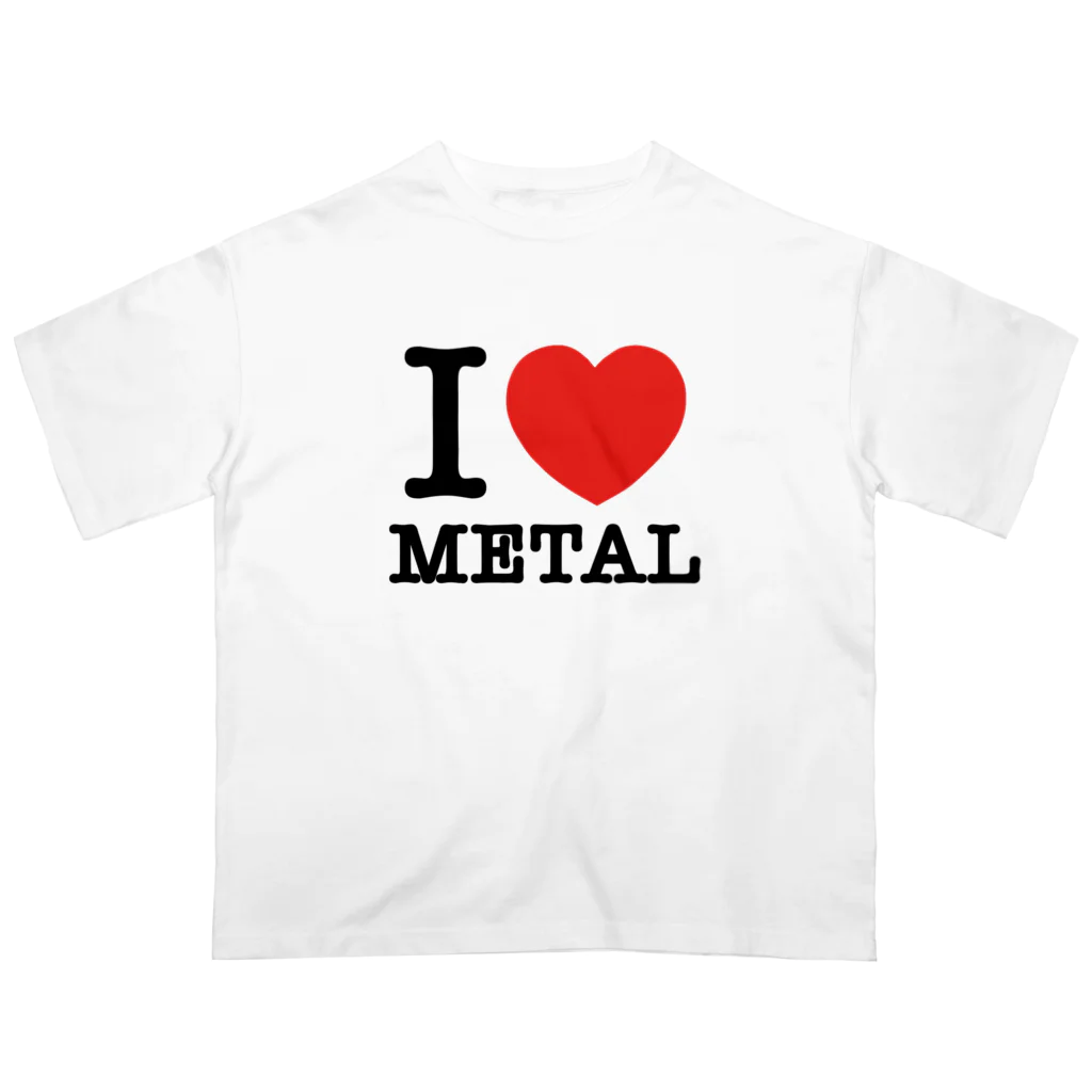 HachijuhachiのI LOVE METAL Oversized T-Shirt