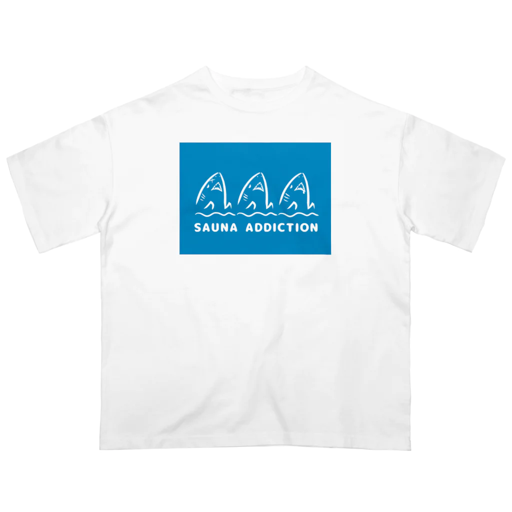 マインドマインのサウナ中毒 SAUNA ADDICTION 鮫 オーバーサイズTシャツ