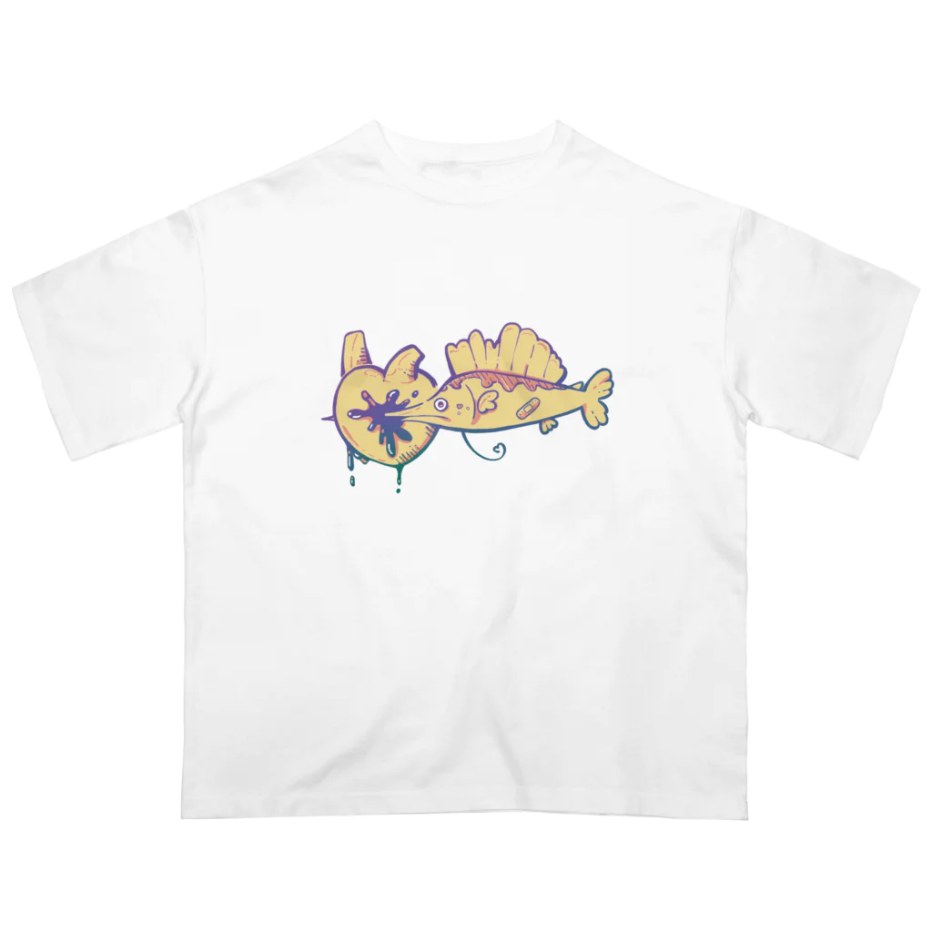 ウオノメのハートぶっ刺し♡カジキくん オーバーサイズTシャツ