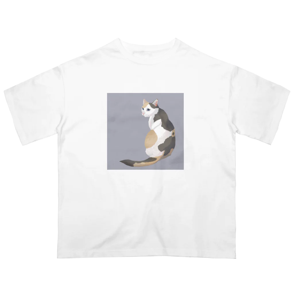 はるさめ商店の三毛猫 オーバーサイズTシャツ