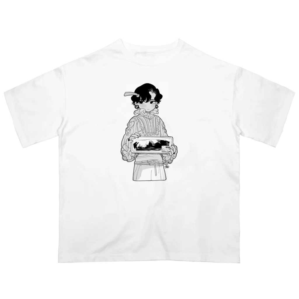 遠く静かな森の頬の虚無肉宣伝　2023年美少年展 Oversized T-Shirt