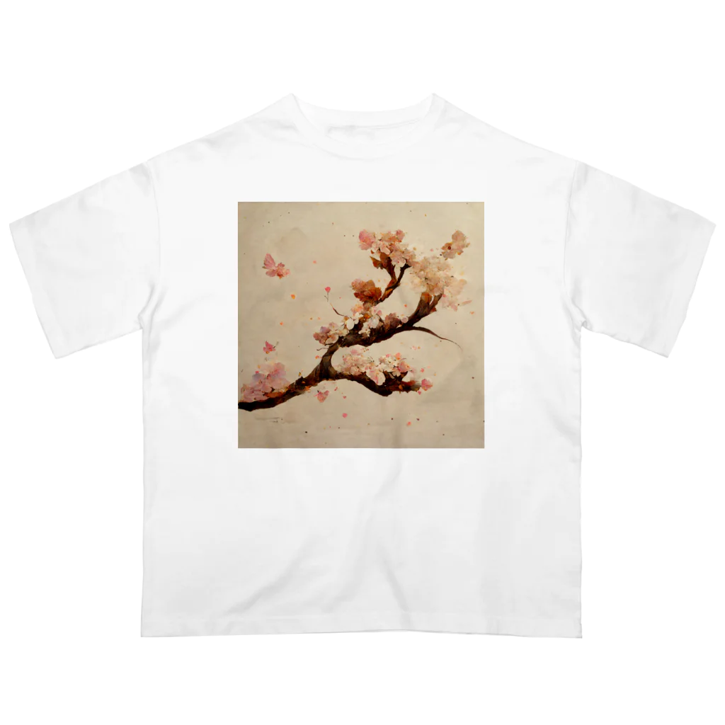 2024のAI「桜」Tシャツ（1） Oversized T-Shirt