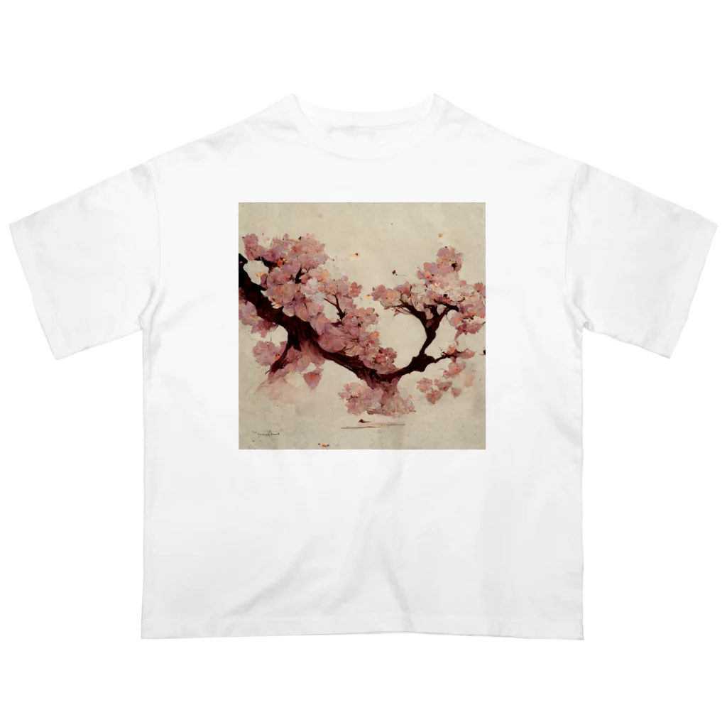 2024のAI「桜」Tシャツ（3） オーバーサイズTシャツ