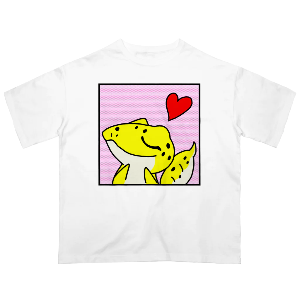 Pooyan'sの恋するレオパ オーバーサイズTシャツ