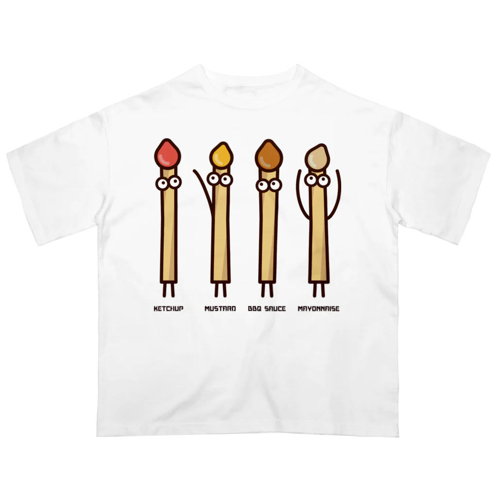 高堂玲/イラストの方のフライドポテト4兄弟 オーバーサイズTシャツ