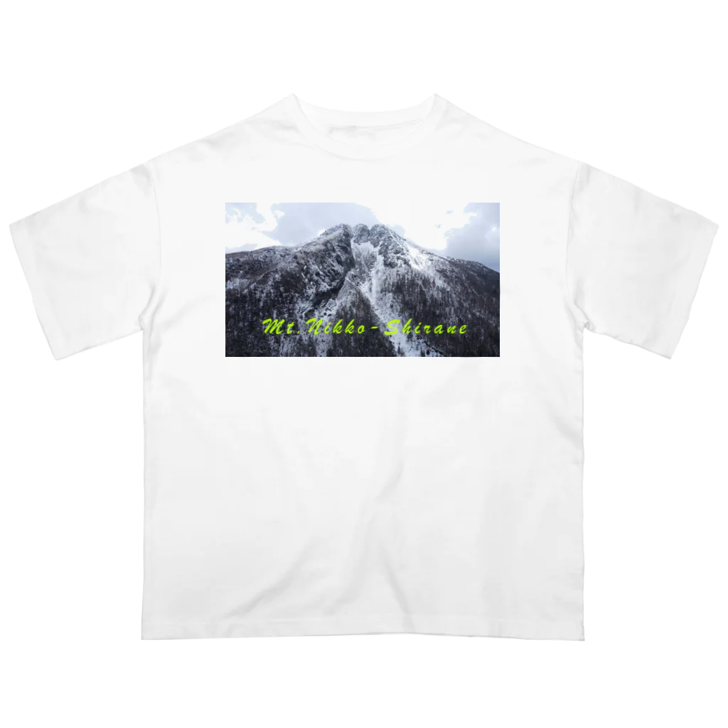 D-aerialの雪の日光白根山 オーバーサイズTシャツ