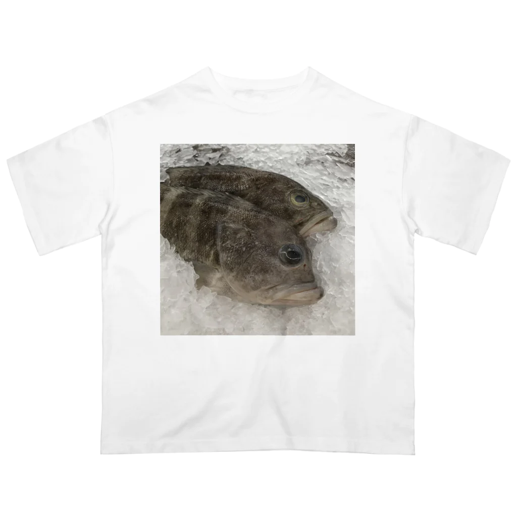 neko2424のアジアの街魚-下唇の出た魚 オーバーサイズTシャツ