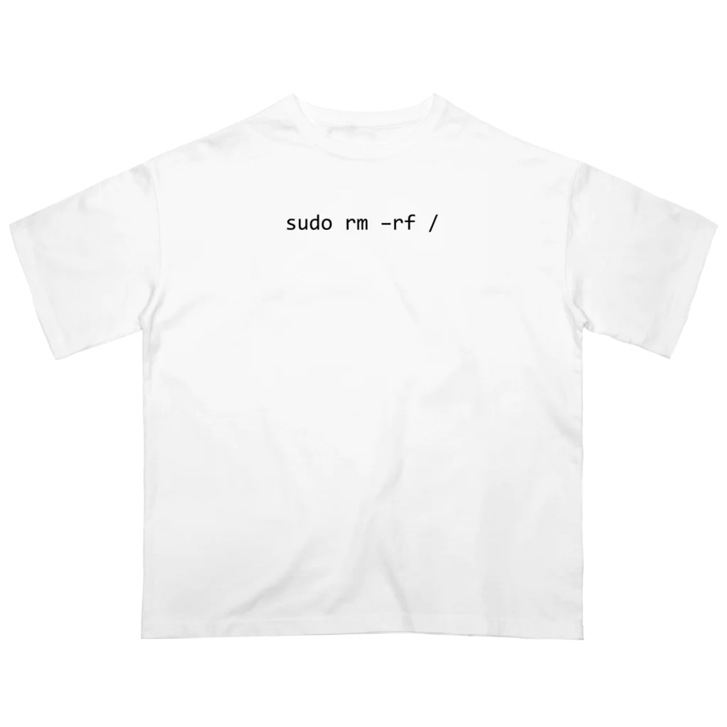 理系ファンクラブの[シェルTシャツ] rm -rf / オーバーサイズTシャツ