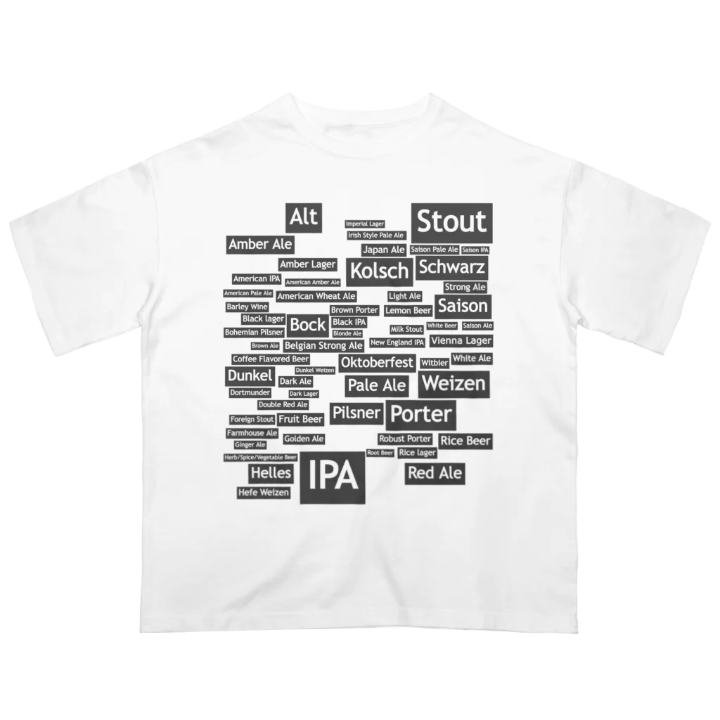 ヒロシオーバーダイブのWORLD BEER（PART2) オーバーサイズTシャツ