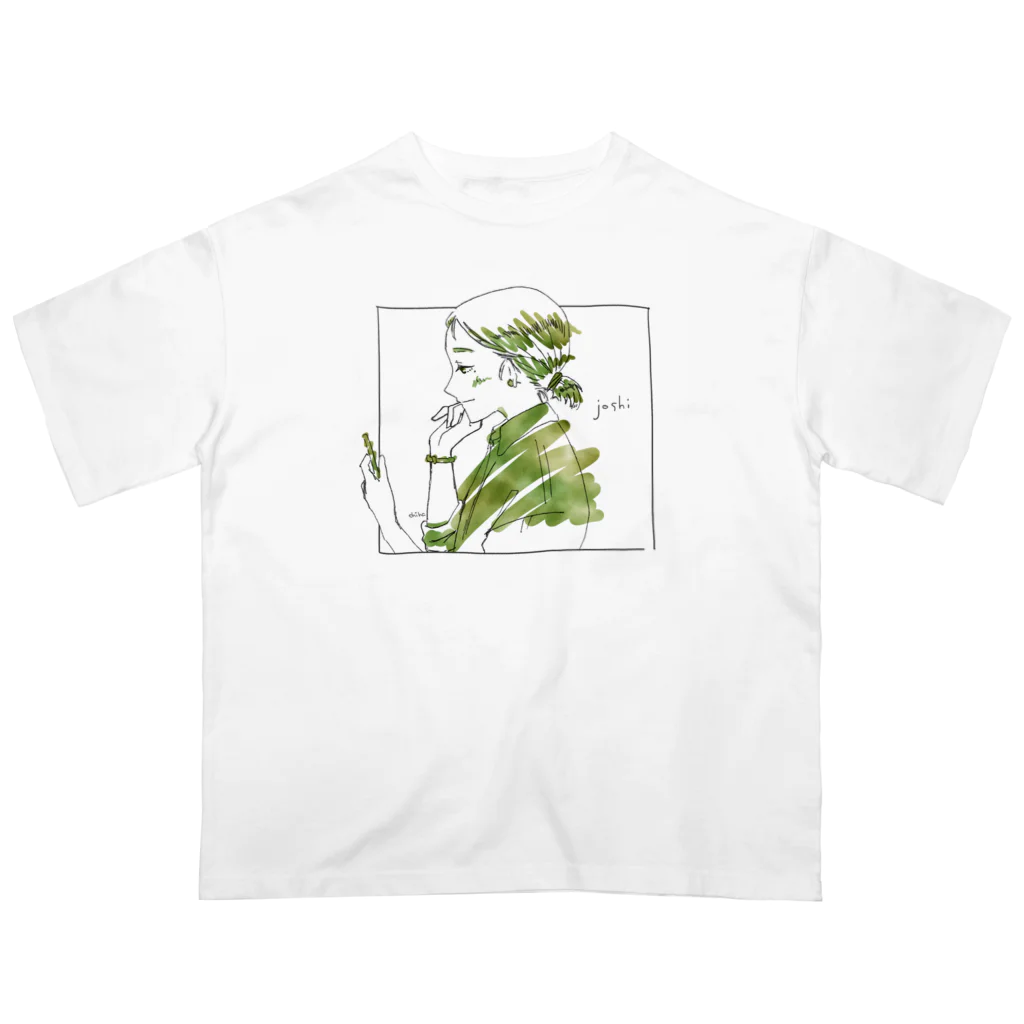 chihaのJOSHI! green オーバーサイズTシャツ