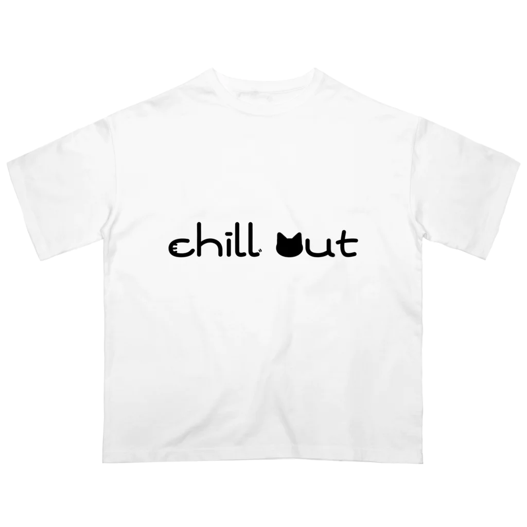 учк¡✼*のchill out(黒文字ver.) Oversized T-Shirt