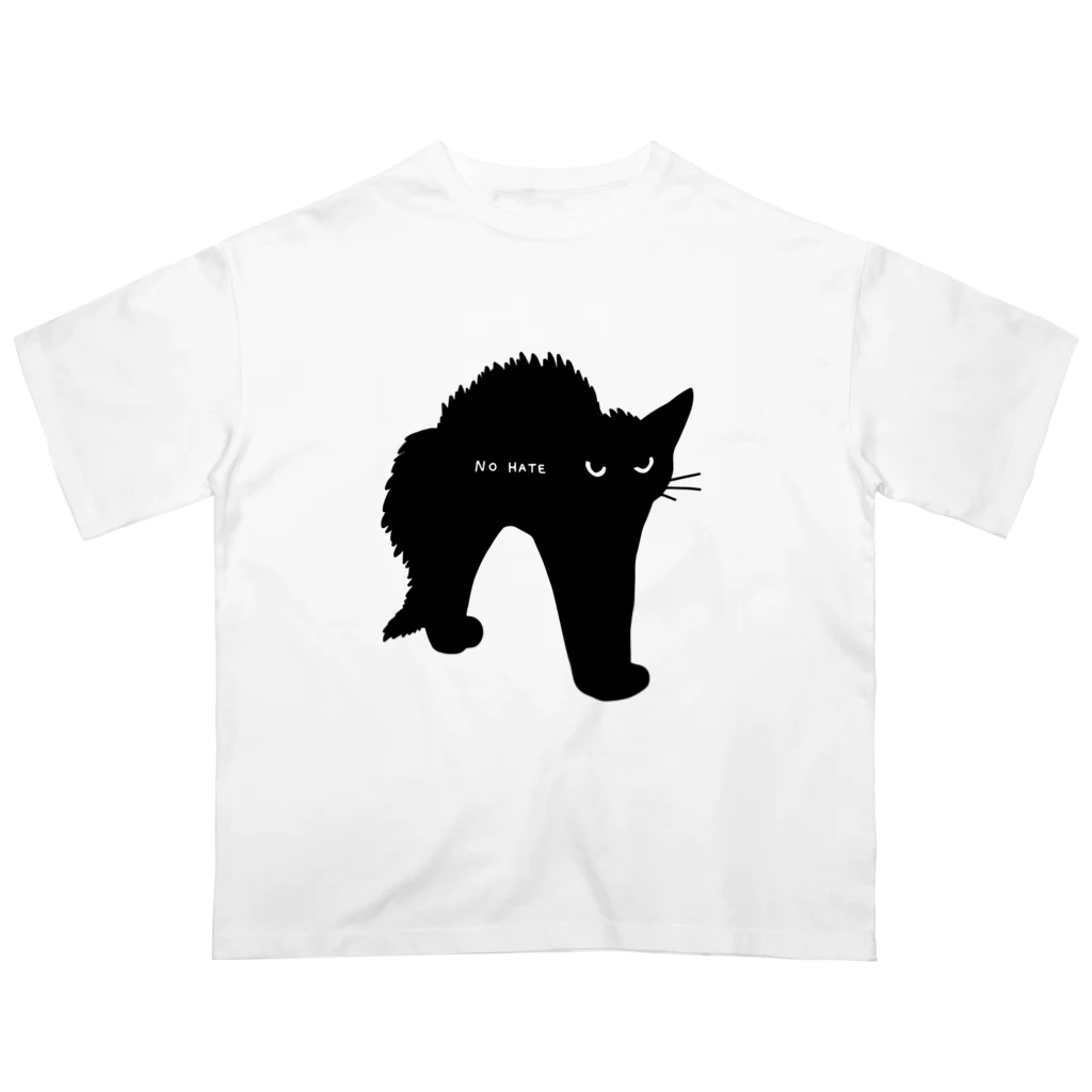 ミズモ雑貨店のNO HATE : ネコ オーバーサイズTシャツ