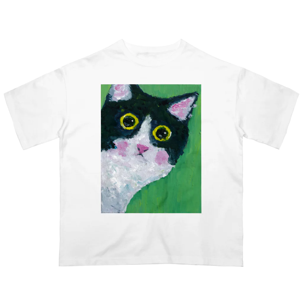 tomorebiのひょっこり猫さん オーバーサイズTシャツ