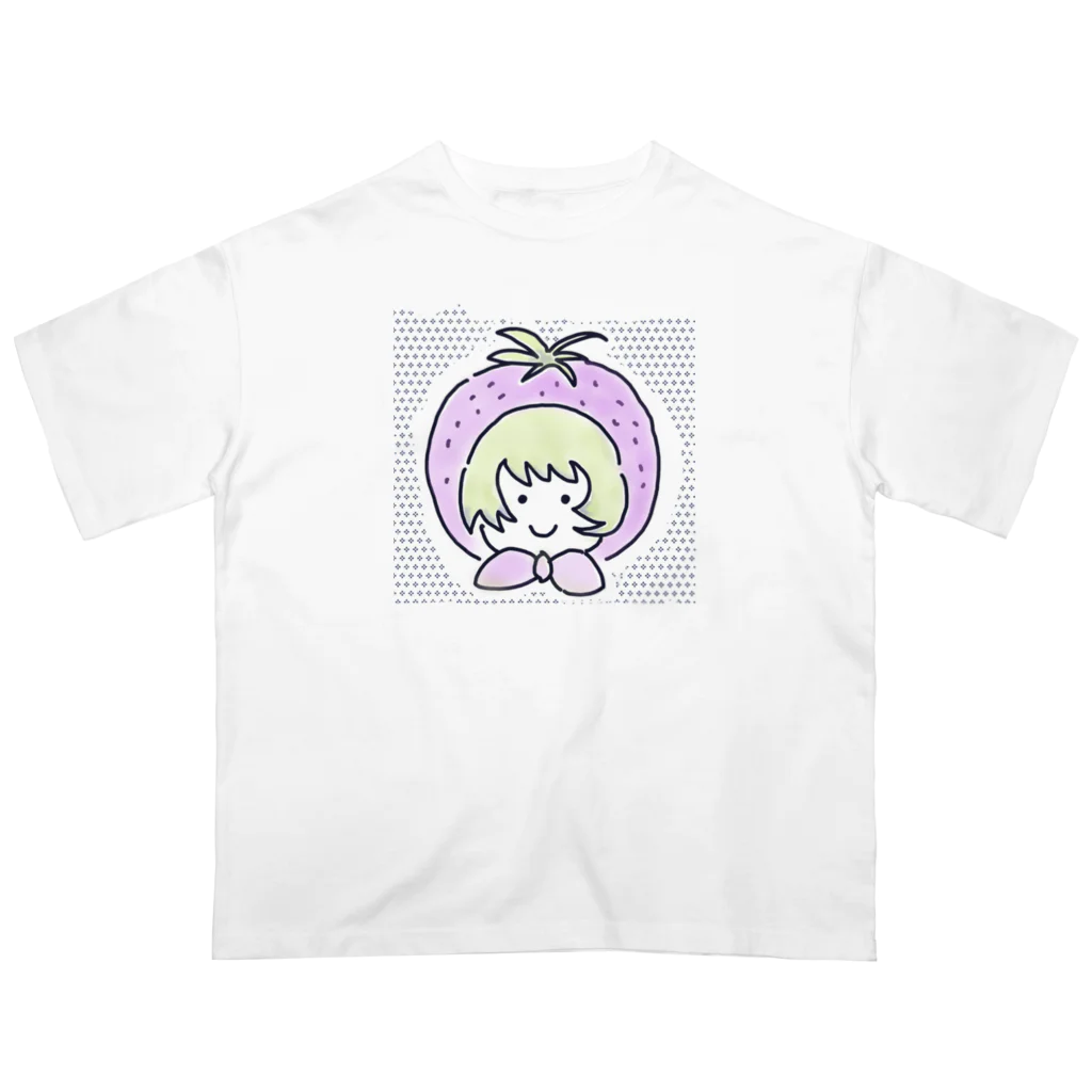 🇯🇵Ichigoichie 苺いち絵のコラボ商品　苺いち絵的マミちゃんイチゴgirl オーバーサイズTシャツ