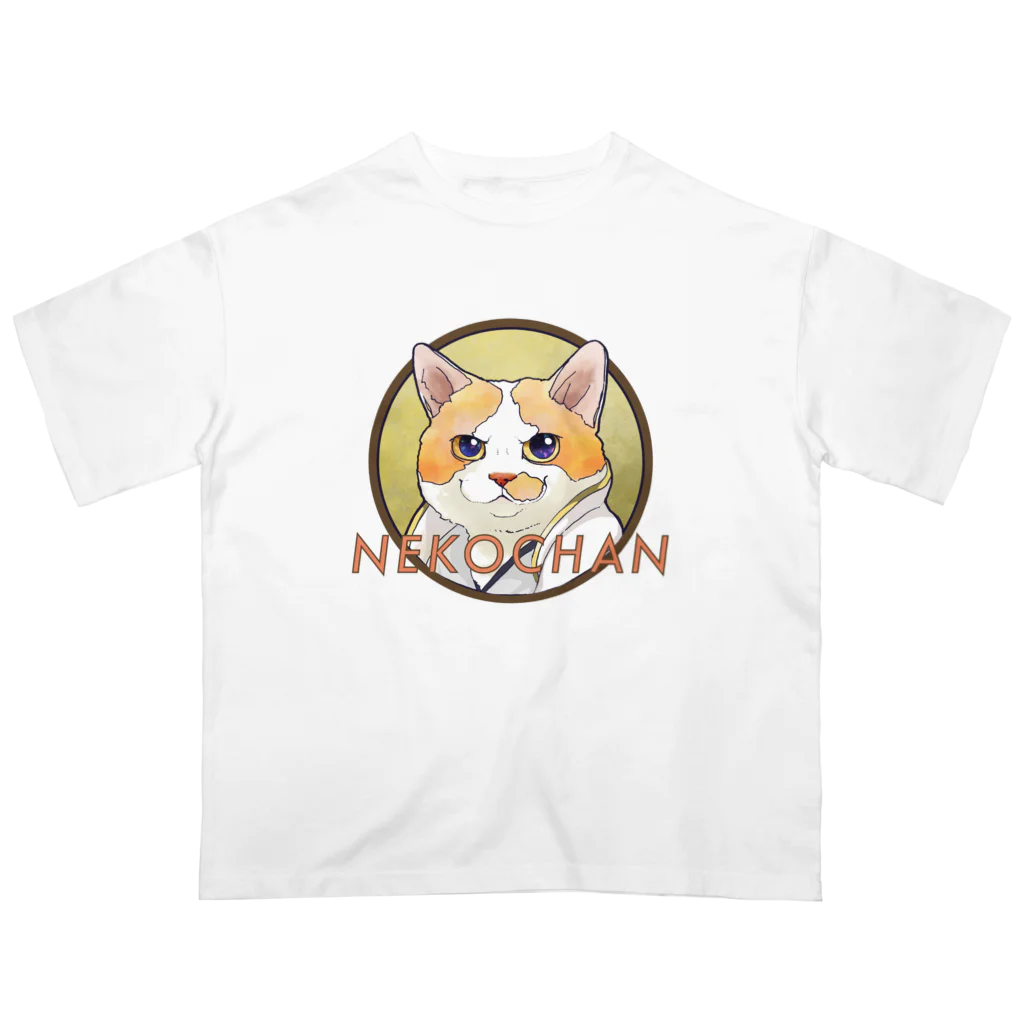 mickopyの見栄を切るねこちゃん オーバーサイズTシャツ