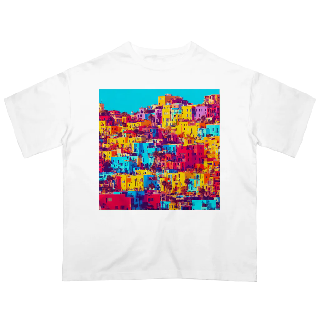 TakashiSのcolorful houses オーバーサイズTシャツ