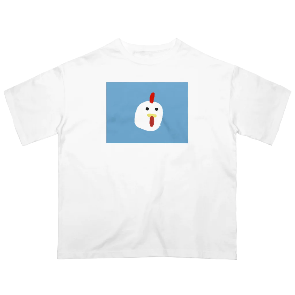 omabloのニワトリグッズ オーバーサイズTシャツ