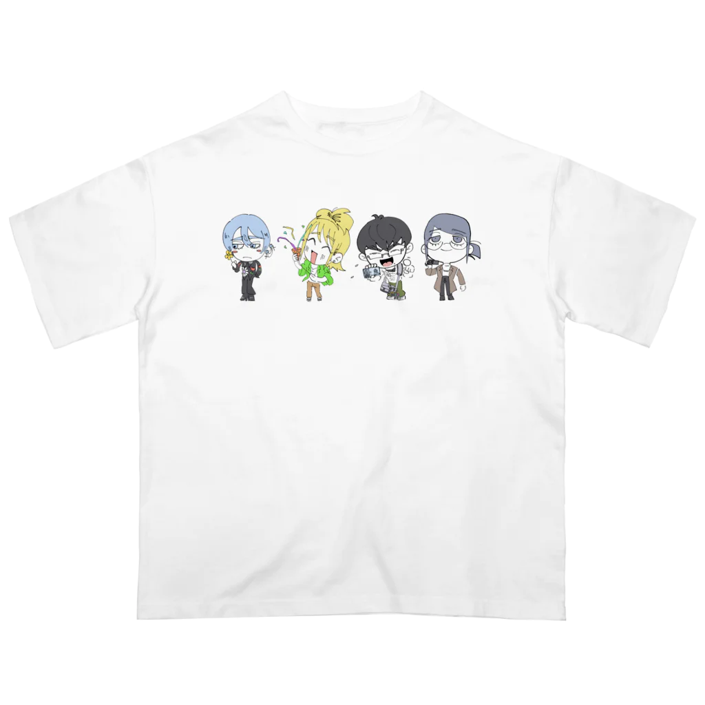 joseff_densanの陰キャラブコメ　SDキャラ集合絵 Oversized T-Shirt