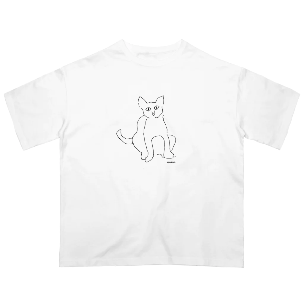 ぷにSHOPの黒猫 Oversized T-Shirt