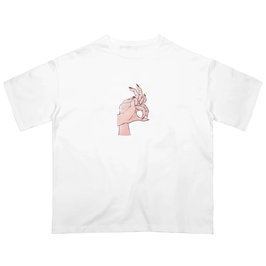 幼児退行のかげ絵　うさぎ オーバーサイズTシャツ