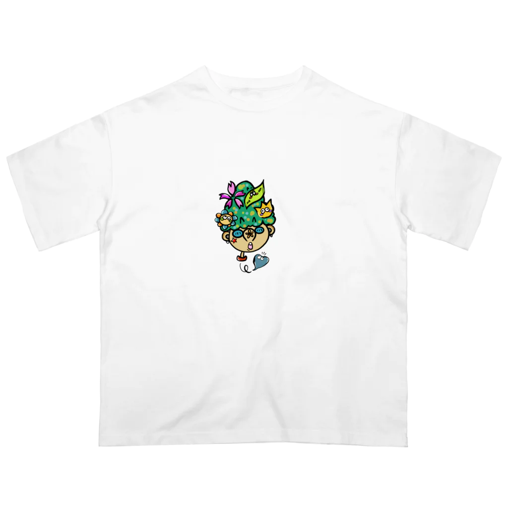 Colorful fam Earthのツリー君 オーバーサイズTシャツ